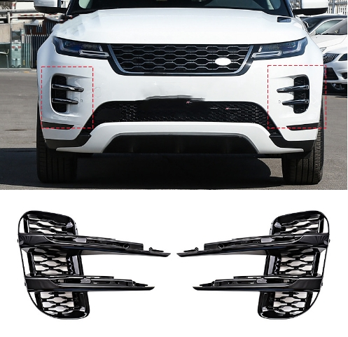 L+R Front Fog Bumper Grille Air Vent Cover For Land Range Rover Evoque 2020-2023