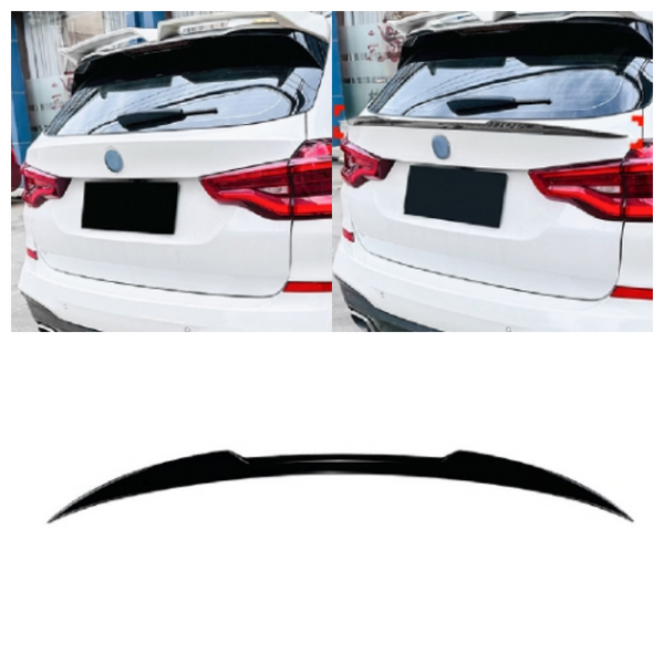FOR 2018-2023 BMW X3 G01 M GLOSS BLACK REAR TRUNK MIDDLE SPOILER WING LIP TRIM A