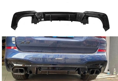 For BMW X3 G01 18-24 Carbon Fiber Rear Bumper Diffuser Lip Spoiler Refit 1PCB