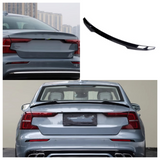 Glossy Black Rear Spoiler Tail Trunk Lip Wing Bar 1PCS For Volvo S60 2021-2024