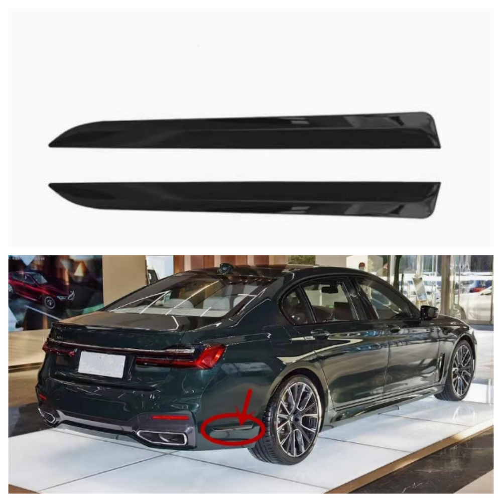For BMW 7 Series M7 20 21 22 Gloss Black Rear Bumper Lip Chin Spoiler Splitter