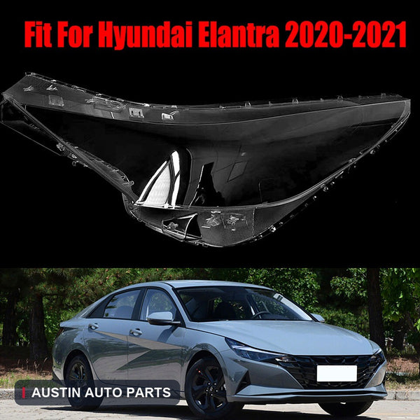 Fits Hyundai Elantra 2020-2021 Headlight Headlamp Clear Lens Right Cover