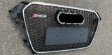 Chrome Front Bumper Honeycomb Grille For Audi A4 S4 2013-2016 Update to RS4