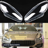 Fits Maserati President GT 09-12 Transparent Headlight Lens Replacement Cover 2*