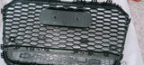 RS Style Front Bumper Vent Grille with Chrome Rings for Audi A6 S6 2012-2015