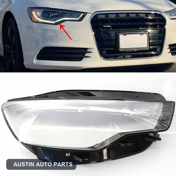 Fits Audi A6 C7 12-15 Headlight Headlamp Lens Cover Shell Cap Mask 13 14 Right
