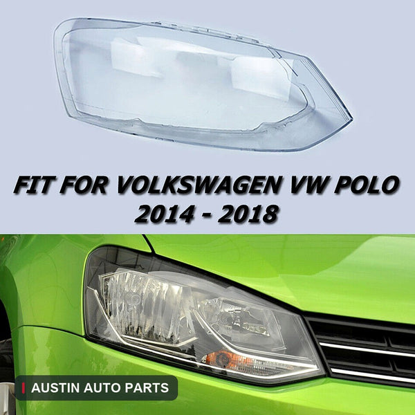 Fits Right Headlight Lens Cover Volkswagen VW Polo 14-18 Replace Clear Auto