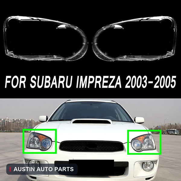 Fits Subaru Impreza 2003-2005 Transparent Headlight Cover 2Pcs of Lamp Lens