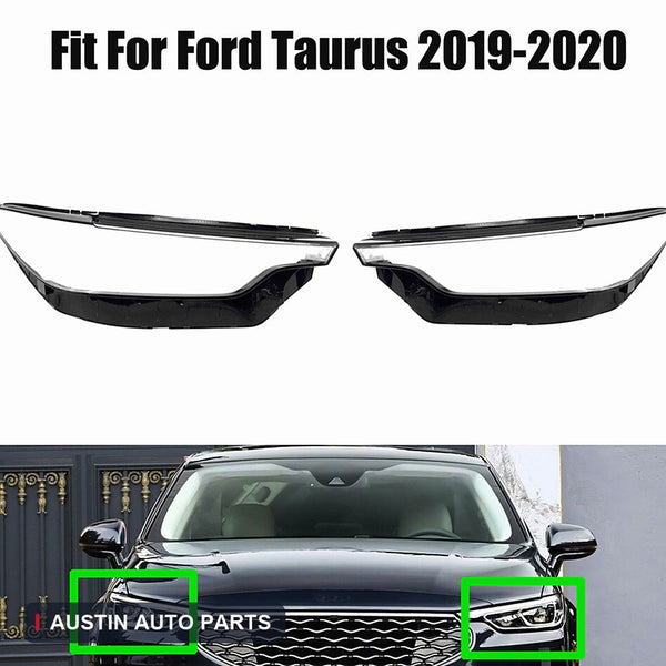 Fits Ford Taurus 2019-2020 Headlight Headlamp Clear Lens Cover Pair