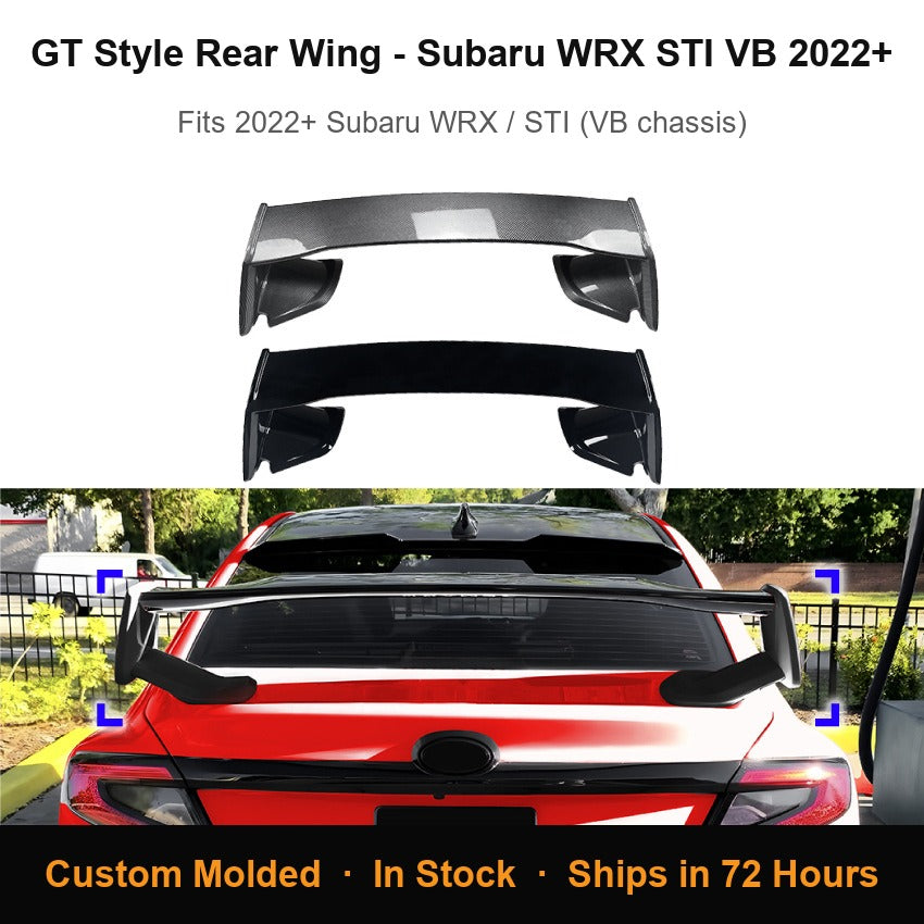 GT Style Rear Wing Spoiler for Subaru WRX / STI VB 2022+