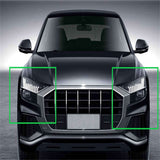 Fits Audi Q8 2019-2022 Car Transparent Headlight Lens Replacement Cover 2Pcs