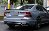 Glossy Black Rear Spoiler Tail Trunk Lip Wing Bar 1PCS For Volvo S60 2021-2024