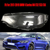 For 17-19 BMW 4 Series M4 F32 F33 F36 Headlight Headlamp Clear Lens Left Cover