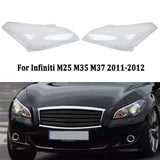 Headlight Headlamp Lens Cover Pair For Infiniti M25 M35 M37 2011-2012
