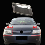 For VW Passat B5 1997-2000 Right Front Headlight Lens Headlamp Shell Cover Cap
