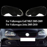 For Volkswagen Golf MK5 05-09 Jetta 05-10 Headlight Lens Headlamp Shell Mask