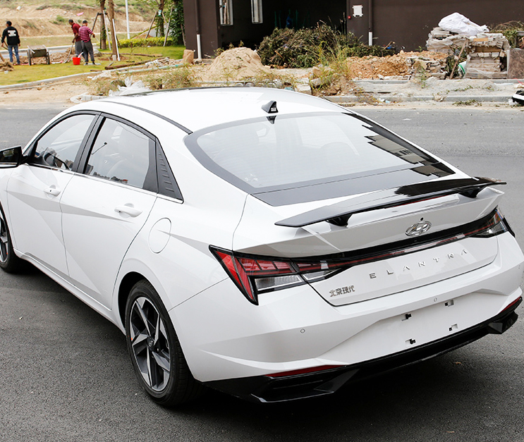 For 2021-2024 Hyundai Elantra BLACK AL Style ABS Rear Spoiler Wing