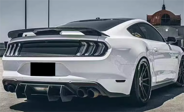 For 2015-2024 Ford Mustang GT350 GT500 Coupe 2DR Rear Spoiler Wing Glossy Black
