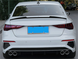 For 2021-2023 Audi A3 S3 Sedan V Style Rear Trunk Spoiler Wing Glossy Black