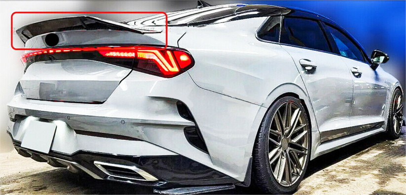 For 2021-2024 Kia K5 Optima Sedan Glossy Black Rear Trunk Spoiler R Style