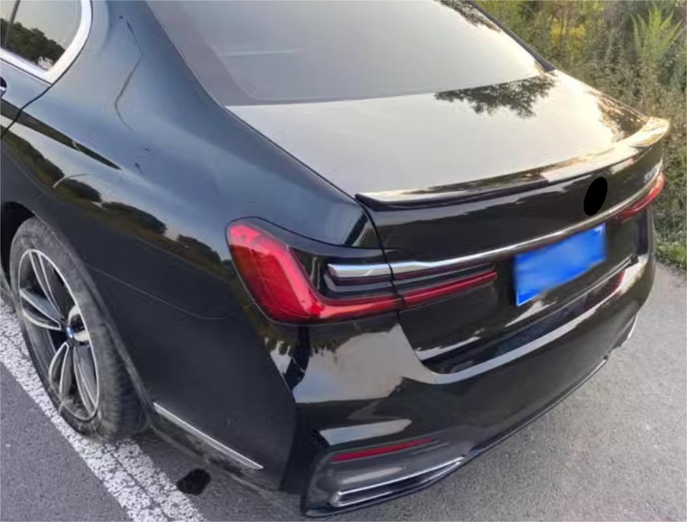 For 2016-2022 BMW 7 Series G11 G12 Sedan Rear Spoiler Lip M4 Style Gloss Black