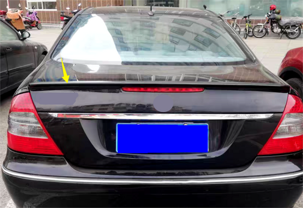 For 2003-2009 Mercedes Benz E-Class W211 Black Trunk Rear Spoiler Wing Lip ABS