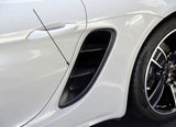 For 2018-2020 Porsche 718 Boxster Cayman Carbon Fiber Side Fender Air Vent Cover