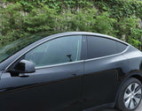 Stainless black Car Window Strip Cover Trim 10P Fit For 2020-2023 Tesla Model Y