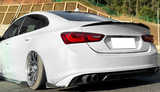 For 2016-2024 Chevrolet Chevy Malibu M4 Style Rear Spoiler Wing Lip Glossy Black