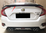 For 2016-2021 Honda Civic Sedan RS Light Rear Trunk Painted Black Wing Spoiler
