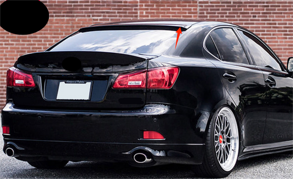 For 2006-2013 Lexus IS 250/350/F Sedan Rear Roof Spoiler Wing Glossy Black