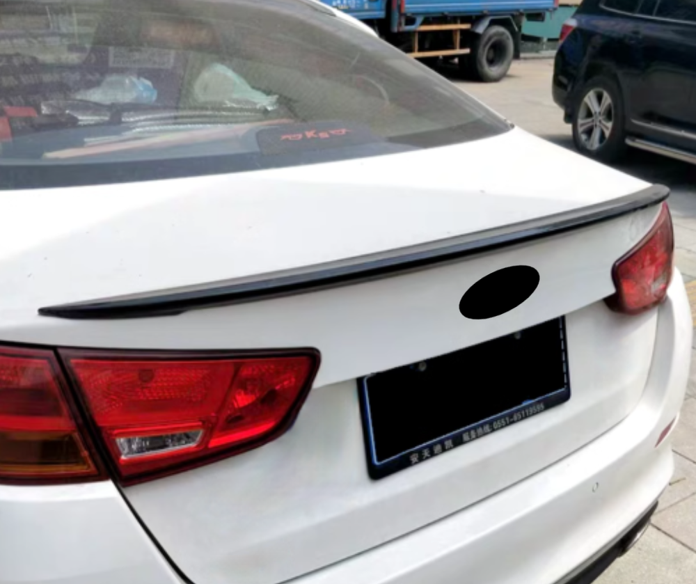For 2014-2015 Kia K5 Optima ABS Rear Trunk Spoiler Wing Cover Trim Glossy Black