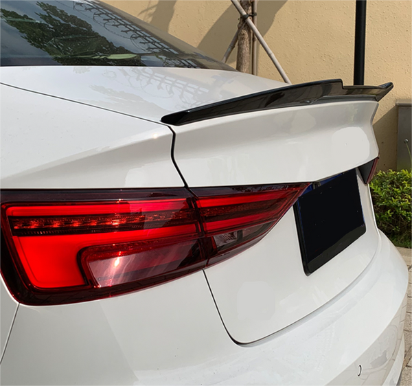 For 2014-2020 Audi A3 S3 RS3 Sedan Rear Spoiler Wing V Style Glossy Black