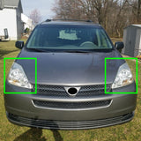 Transparent Headlight Cover Lens Lamp Housing for Toyota Sienna 2004 2005 Pair