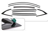 Stainless black Car Window Strip Cover Trim 10P Fit For 2020-2023 Tesla Model Y