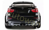 For 2008-2014 BMW X6 E71 E72 Factory Style Rear+Roof Spoiler Wings Gloss Black