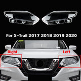For X-Trail 2017-2020 2pcs Front Headlight Lens Headlamp Shell Cover