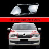 for Skoda Rapid 2018 2019 Left Side Headlight Lens Headlamp Shell Cover Cap