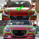 Fits Mazda 3 Axela 2017-2019 Replace Auto Pair Headlight Lens Cover Clear Shell