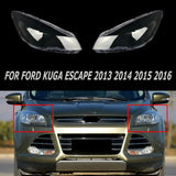 Fits ford Kuga Escape 2013-2016 A Pair of Headlamp Cover Lampshade Headlight