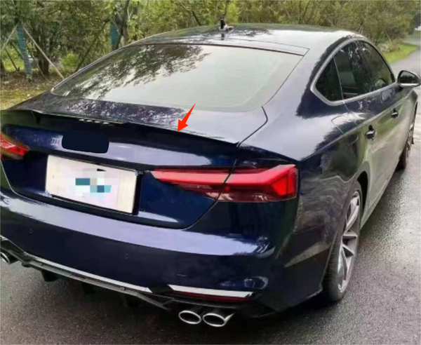 For 2017-2022 Audi A5 S5 B9 4-Door V Style Rear Trunk Spoiler Wing Glossy Black