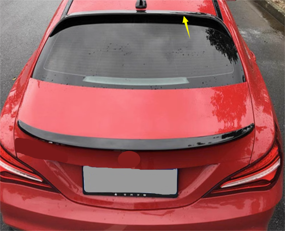 For 2014-2019 Mercedes Benz CLA 200 250 C117 Glossy Black Rear Roof Spoiler Wing