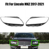 Headlight Headlamp Clear Lens Cover Pair for Lincoln MKZ 2017-2021