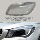 Fits Benz W117 CLA 2013-2016 Front Clear Headlight Lens Headlamp Shell Cover