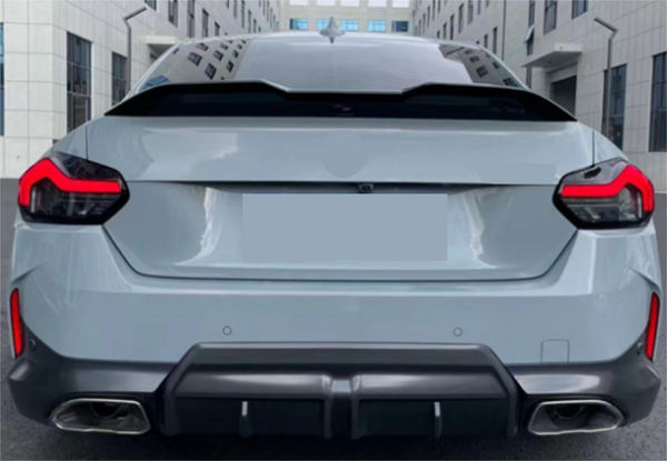 For 2022-2023 BMW 2 Series G42 Coupe Rear M4 Style Spoiler Wing Glossy Black