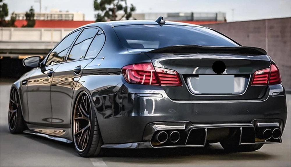 For 2011-2017 BMW 5 Series F10 F18 Sedan PSM Style Rear Spoiler Wing ABS Black