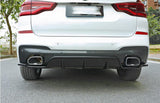 For BMW X3 G01 2018-2024 Gloss Black Rear Bumper Diffuser Lip Spoiler Refit 1PC