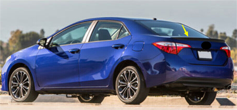 For 2014-2018 US Toyota Corolla Sedan Gloss Black Rear OE Style Spoiler Wing Lip