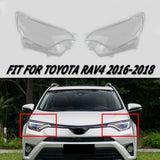 for Toyota RAV4 2016 2017 2018 A Pair Of Auto Clear Lampshade Headlight Lens