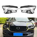 LH+RH Headlight Clear Lens Housing Cover+Glue A For Mazda CX-30 2021-2023 2022